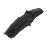 Black mountain bike fender with sleek design for mud and debris protection