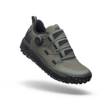 Olive green mountain bike shoe with BOA dial and rugged sole for trail riding