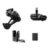 Shimano Deore rear derailleur, shifter, battery, and charger for mountain bikes