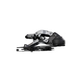 Black mountain bike rear derailleur with silver accents, precision gear mechanism for smooth shifting