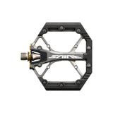 Saint mountain bike pedal with hexagonal platform and alloy construction