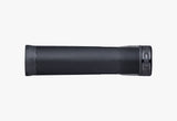 Black textured bike grip with ribbed design for enhanced control