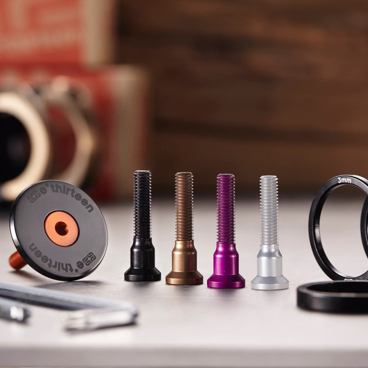 E13 Stem Top Cap & Headset Spacer Kit incl. Bolt - ReEvolution