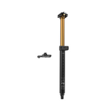 Fox Transfer dropper seatpost with gold and black design for mountain bikes