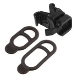 Black bike clip and rubber grips for mountain biking accessories