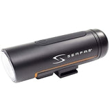 Serfas bike light with sleek black design and mounting bracket