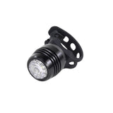 Compact black LED bike light with mount for cycling safety and visibility