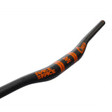 Race Face SixC carbon mountain bike handlebar with bold orange branding