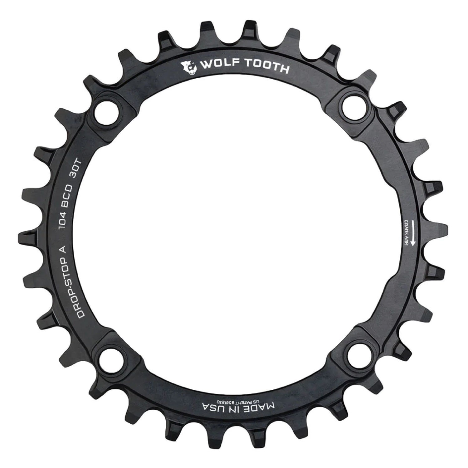 Wolftooth Chainring BCD 104x30T-Black - ReEvolution