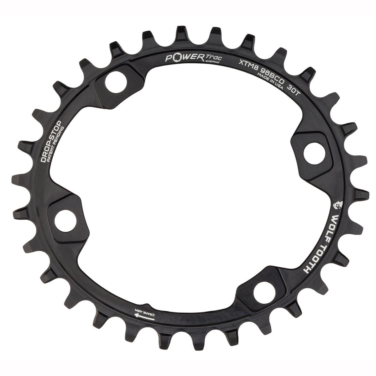 Wolftooth Chainring BCD Elliptical XT M8000 96x30T-Black - ReEvolution