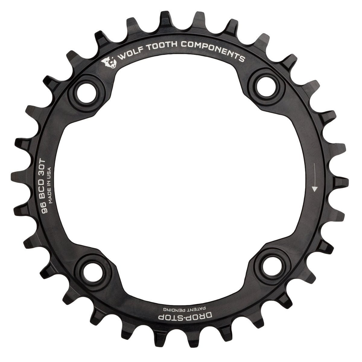 Wolftooth Chainring BCD Symmetrical Shimano Compact Triple 96x30T-Black - ReEvolution