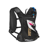 Black CamelBak Chase hydration pack with mesh back, water tube, and gear pockets for mountain biking