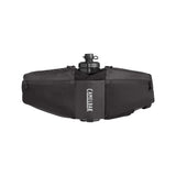 Black CamelBak bike frame bag with water bottle holder, ideal for mountain biking and trail rides