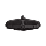 Black mesh hydration belt with water bottle holder for trail running or cycling