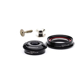 Black Hellbender 70 bike headset components with black and silver parts on white background