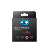 Easy Release premium cleat kit packaging in black with blue and red accents