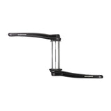 Race Face bicycle crank arms with spindle on a white background