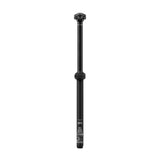 Black SRAM dropper seatpost for mountain bikes, sleek design with adjustment markings