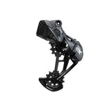 SRAM GX Eagle rear derailleur for mountain bikes, featuring sleek black design and advanced shifting technology.
