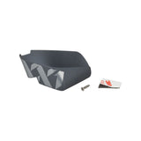 Black bike component with silver logo, screw, and 3M adhesive strip