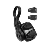 Black AXS mountain bike dropper post remote with textured grip and extra pads