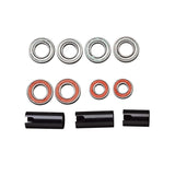 Bike bearings and black spacers for mountain bike maintenance and upgrades