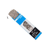 Shimano CN-HG95 10-speed bicycle chain with HG-X technology, 116 links, SIL-TEC coating, in blue and white packaging