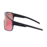 Shimano sports sunglasses with red mirrored lenses and grey frames