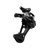 Black mountain bike rear derailleur with sleek design and precision gears