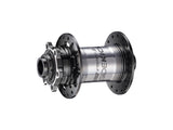 e*thirteen Sidekick mountain bike hub with black flanges and silver body