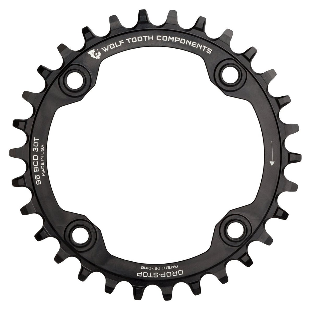Wolftooth Chainring BCD Symmetrical Shimano Compact Triple 96x30T-Black