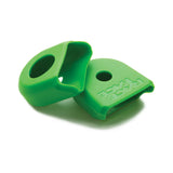 Green Race Face bike component with embossed branding, ideal for mountain biking accessories.