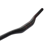 Race Face carbon bike handlebar with red branding, sleek design for mountain biking