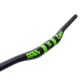 Race Face 35 handlebar with neon green accents for mountain biking