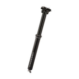 Race Face dropper seatpost for mountain bikes, sleek black design with adjustable height
