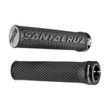 Santa Cruz bike grips with textured pattern for enhanced control and comfort