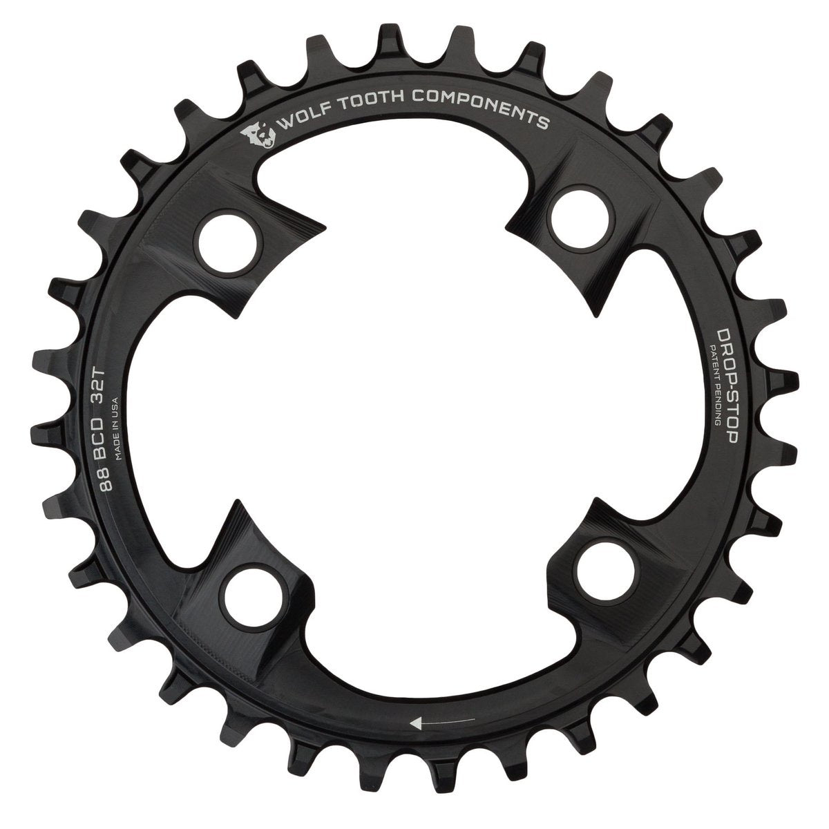 Wolftooth Chainring BCD 88x32T-Black - ReEvolution